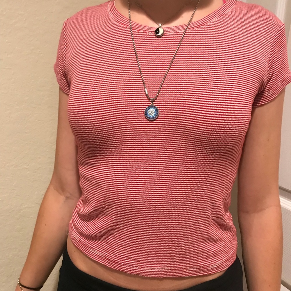 Red striped brandy Melville shirt!